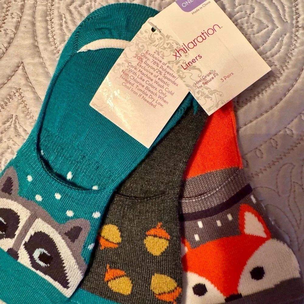 NWT XHILARATION. Sock/liners 3 pair.